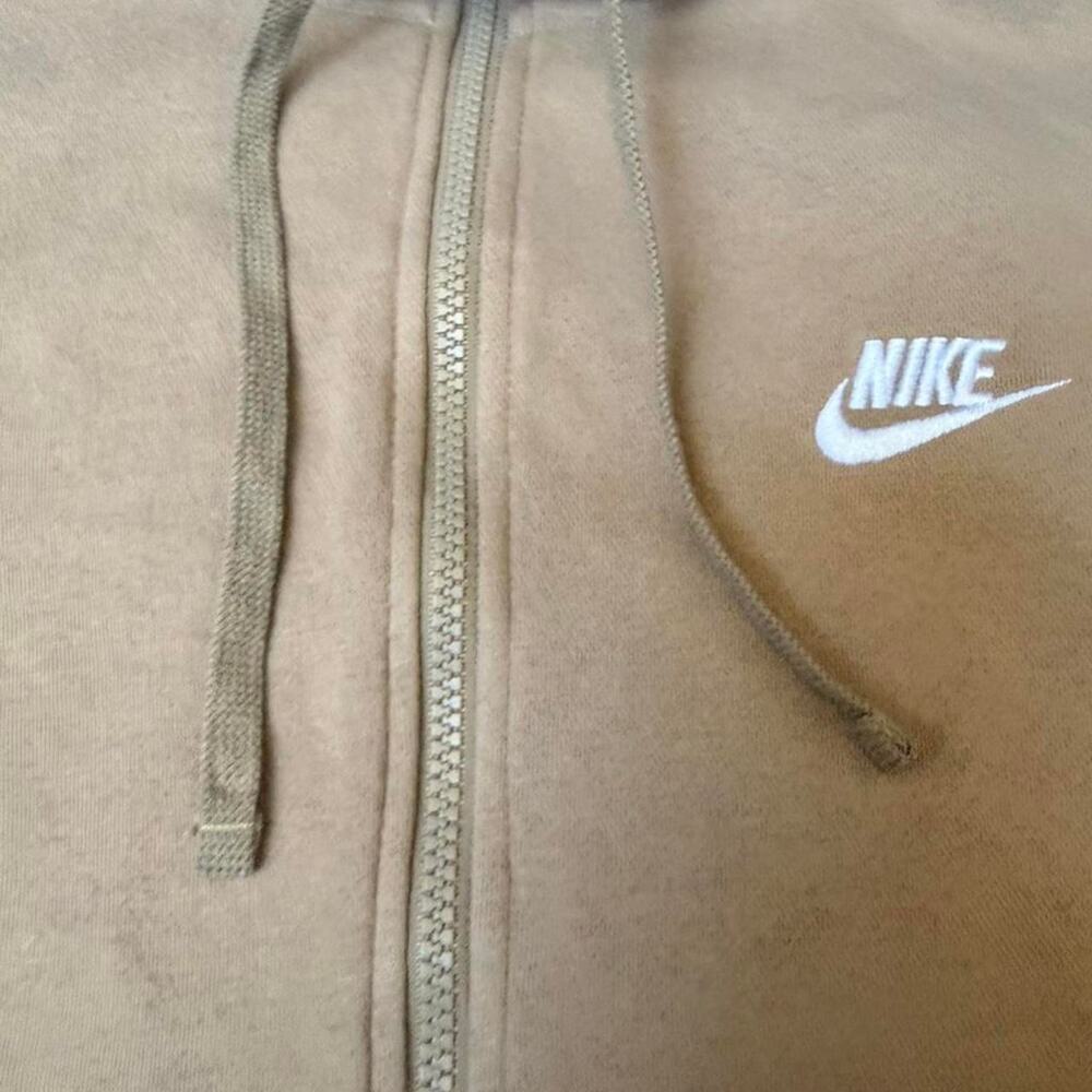 Nike Tan Zip Up Hoodie Size L - Picture 2 of 5